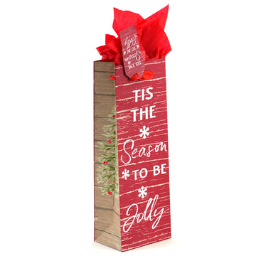 Bottle Christmas Signs Printed Bag, 4 Designs