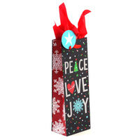 Bottle Christmas Happiness Printed Bag, 4 Designs