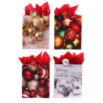 Large Photo Christmas Ornaments Printed Bag, 4 Designs