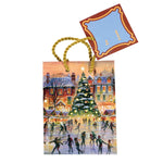 Small 3Pk Mixed Christmas Town On Matte Gift Bags With Header, 4 Groups