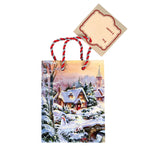Small 3Pk Mixed Christmas Town On Matte Gift Bags With Header, 4 Groups