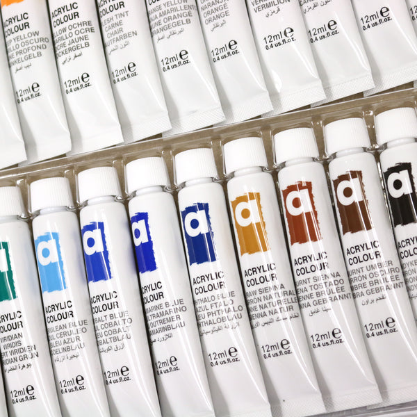 Crafts 4 All Acrylic Paint Set - 24-Pack of 12Ml Art Paints for Canvas,  Painting