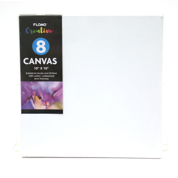 8pc Canvas Panel Set, 10" X 10", 2 Assortments