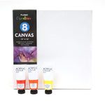 8pc Canvas Panel Set, 10" X 10", 2 Assortments