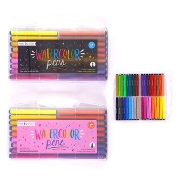 36pc Chunky Watercolor Markers, 36 Colors, 2 Assortments (4/12)