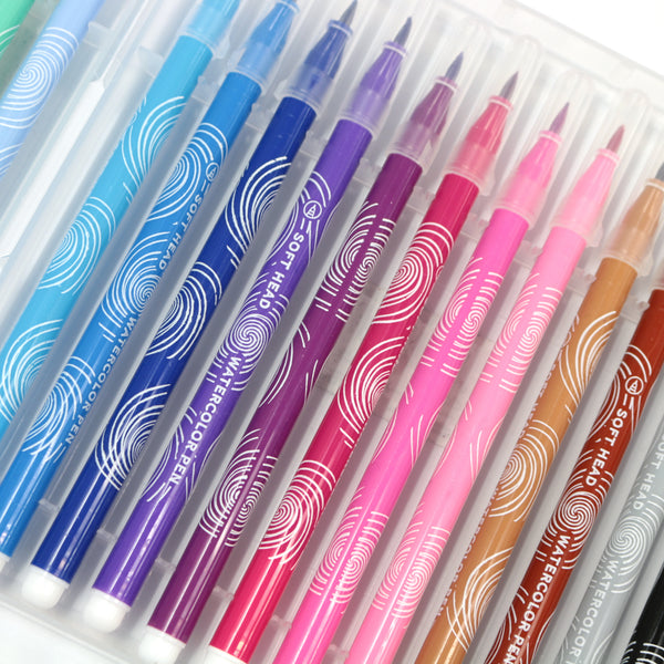 24pc Soft Head Watercolor Pen Set, 24 Colors, 2 Assortments (2/12)