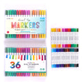 36pc Dual Tip Color Marker Set, 36 Colors, 2 Assortments