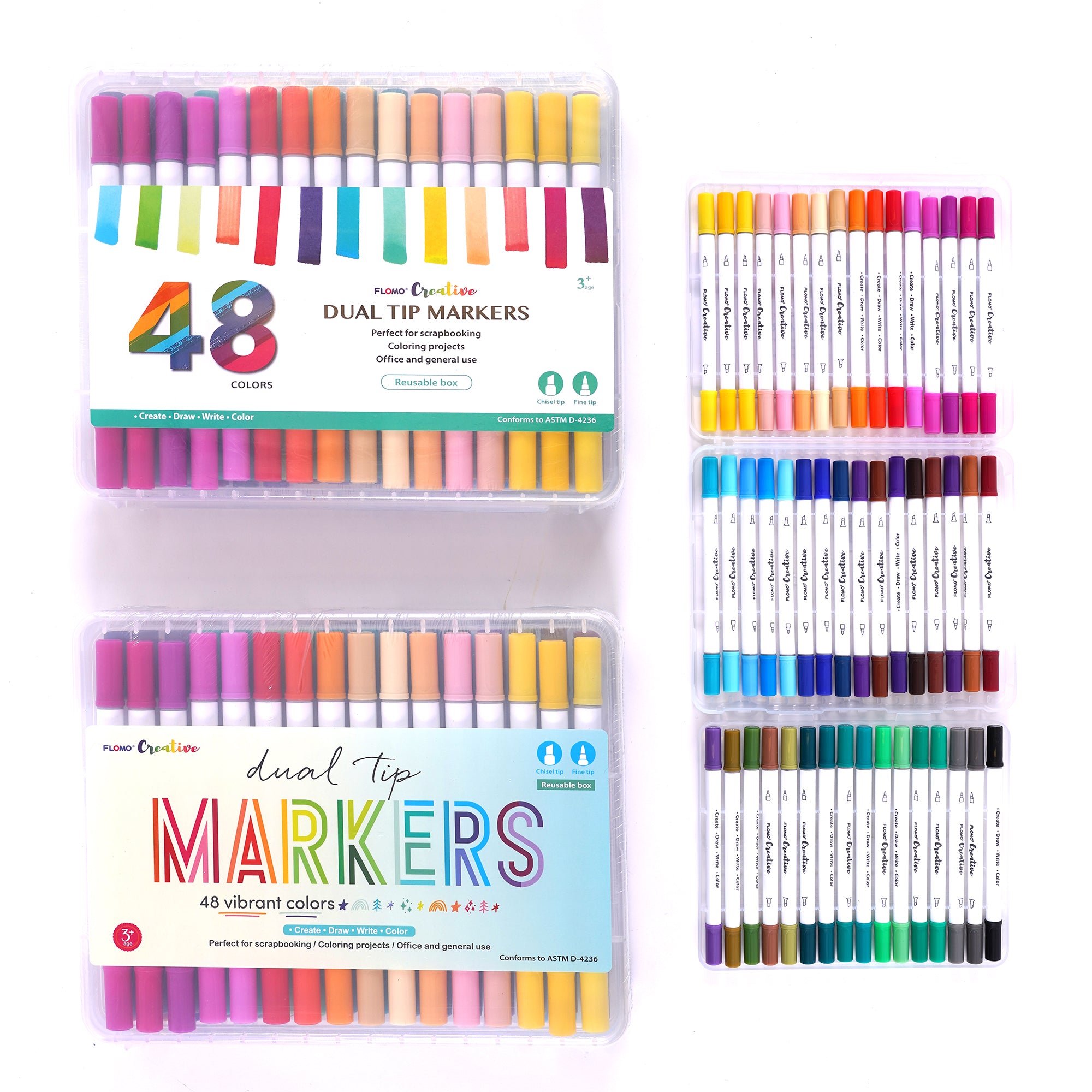 Bulk 48 Boxes of Mini Marker Sets - 12 Colors Per Box