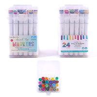 24pc Thick Dual Tip Color Marker Set, 24 Colors, 2 Assortments (4/12)