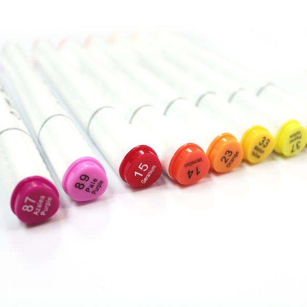 Double-sided Marker Pens ARRTX Oros, 24 Colours, red tone shade