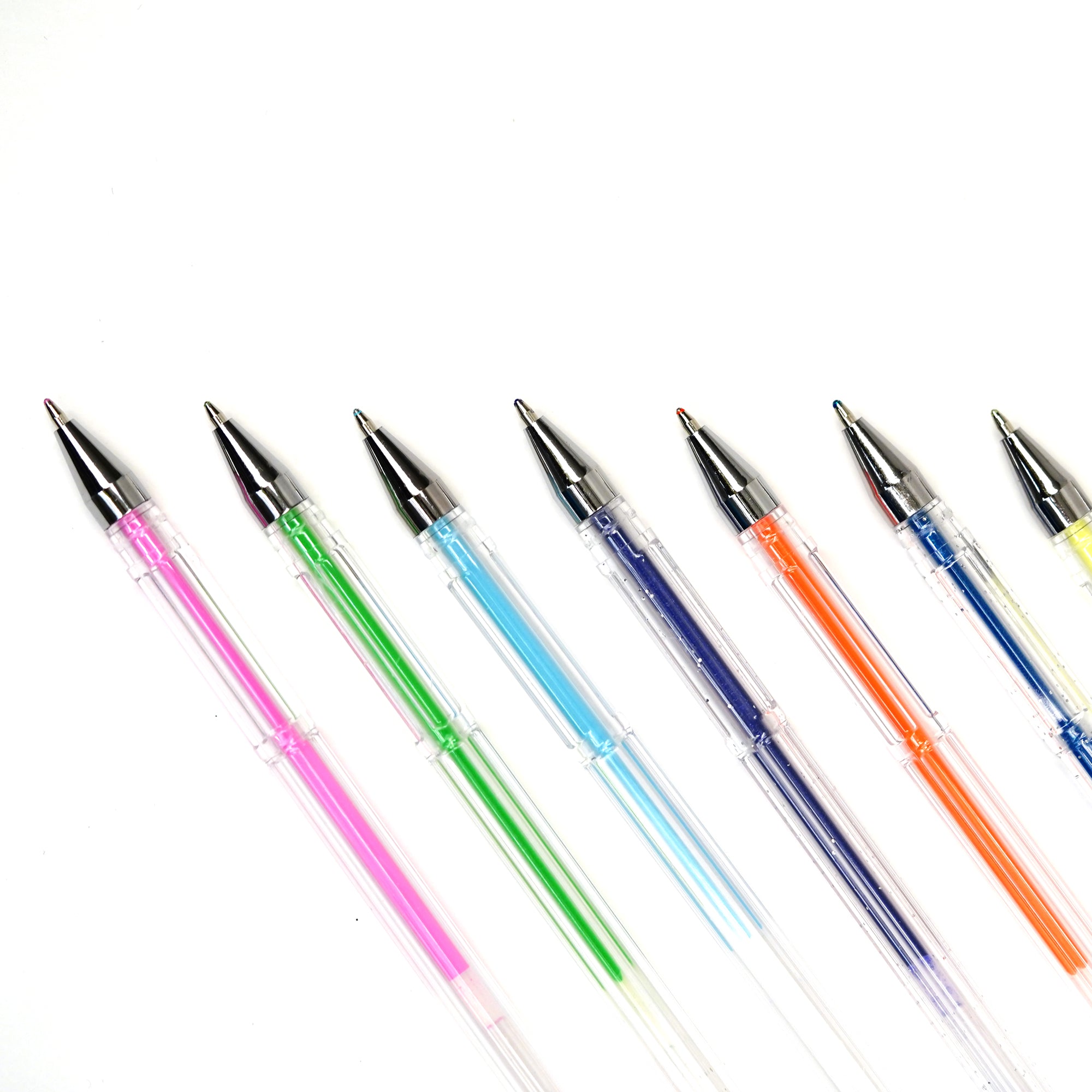 24 pcs Color Gel Neon Pen Set | Multicolor Ballpoint Pens for Coloring ,  Writing