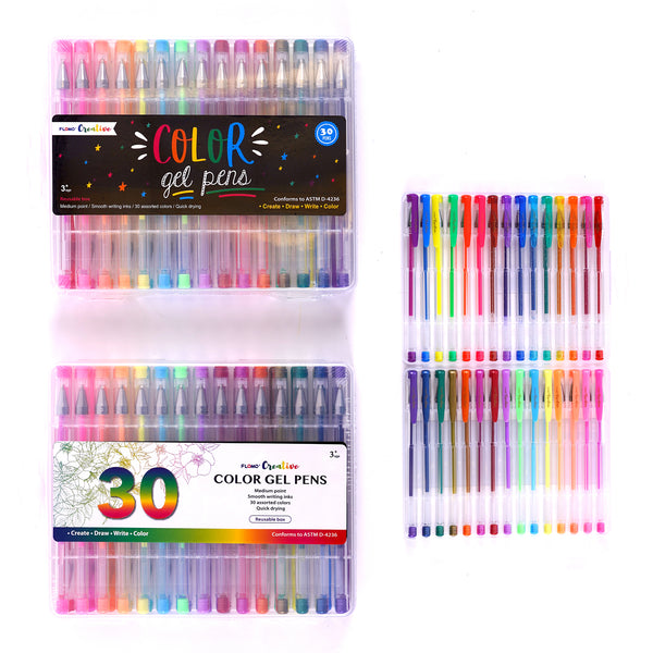 18 Pack Glitter Gel Pens Set | Shimmering Pen for Adult Colouring Book Kids