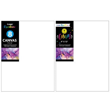 8pc Canvas Panel Set, 9" X 12", 2 Assortments