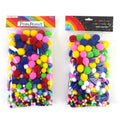 350Ct Solid Color And Metallic Pompoms, 2 Assortments