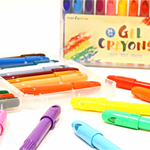 24Ct Gel Crayons, 2 Assortments