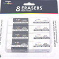 8Ct Erasers, 2 Assortments