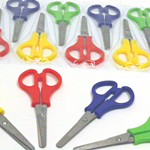 12Pk 5" Scissors, 3 Colors, 2 Assortments