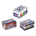 24Ct 22Ml Acrylic Paints In Acetate Box With Handle, 2 Assortments
