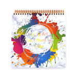 100 Sht/200 Page 12X12 Sketch Book W/15Pk Paint Brushes, Hot Stamp, Colorwash, 2 Designs