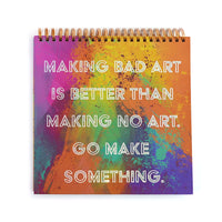 100 Sht/200 Page 12X12 Sketch Book W/15Pk Paint Brushes, Hot Stamp, Colorwash, 2 Designs