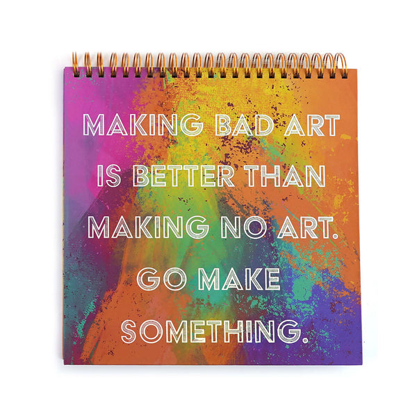 100 Sht/200 Page 12X12 Sketch Book W/15Pk Paint Brushes, Hot Stamp, Colorwash, 2 Designs