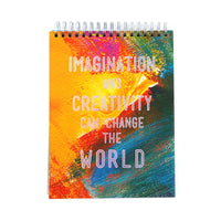 100 Sht/200 Page 9"X12" Sketchbook W/12Pk Paint Brush, Hot Stamp, Dog-Imagine, 2 Designs