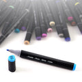 36Pc Thick Dual Tip Color Marker Set, 36 Colors, Black Barrel, 2 Assortments