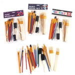 25Ct Paint Brush Set,  3 Assortments (6/48)