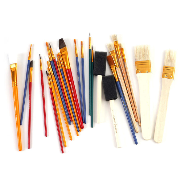 25Ct Paint Brush Set,  3 Assortments (6/48)