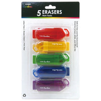 5Pk Retractable Erasers