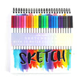 100 Sht/200 Page 12"X12" Sketch Book W 25Pk Color Markers, Hot Stamp Live Love