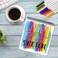 100 Sht/200 Page 12"X12" Sketch Book W 25Pk Color Markers, Hot Stamp Live Love