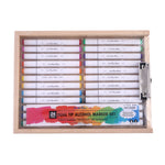 24Pk Dual Tip  In Wooden Box W/Clipboard