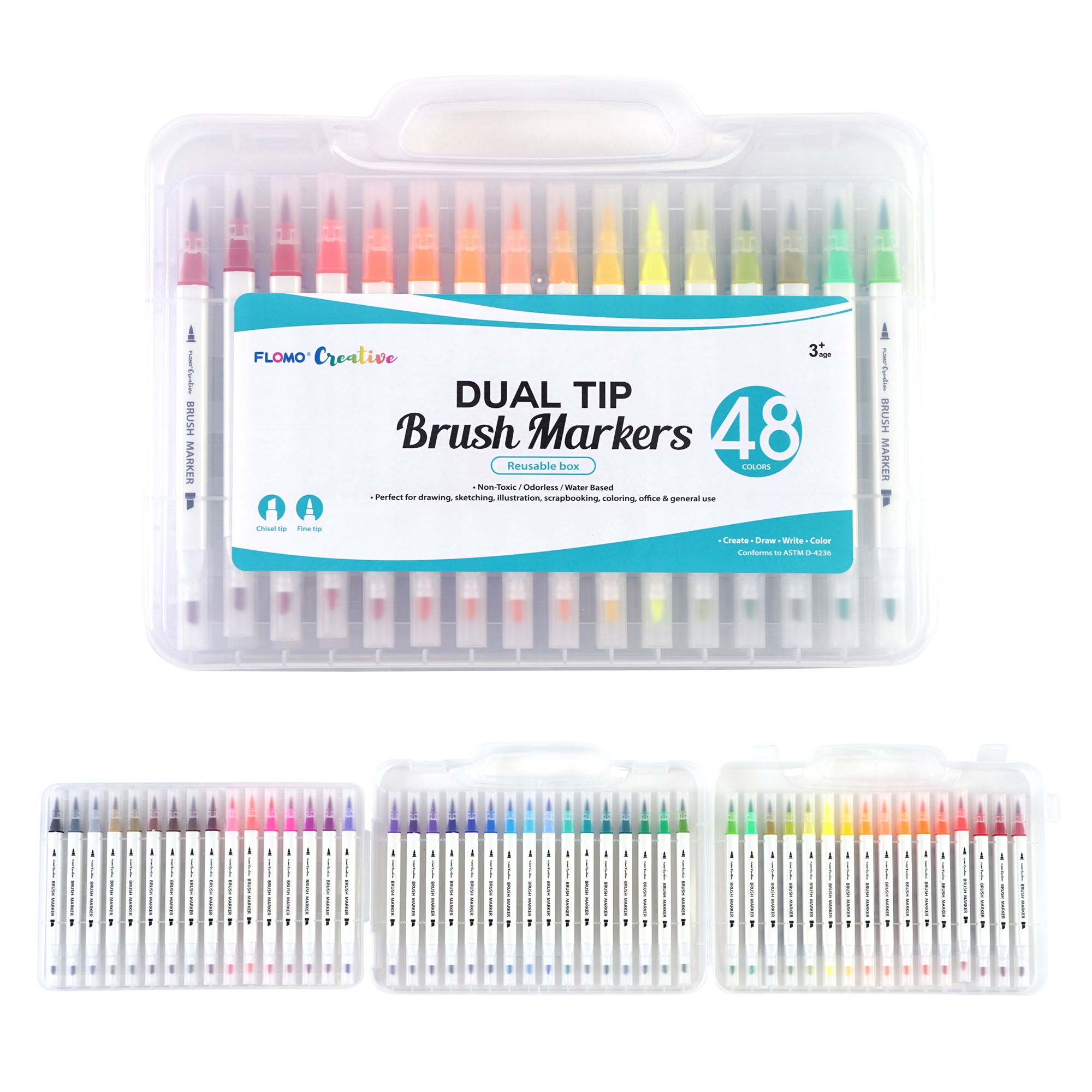 160 Professional Markers Dual Tip, US Edition Brush Markers