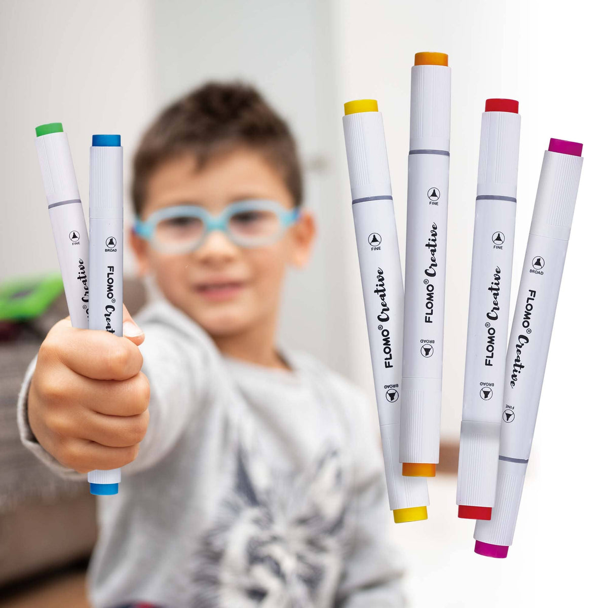 FLOMO's Creative Crayons and Markers for Kids in Bulk FLOMO/Nygala Corp.