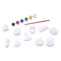 10Ct Paint Your Own Halloween Characters With 6 Paint Pots And Paint Brush