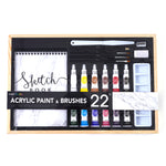 22Ct Paint Activity Set In Wood Box 17.125" X 10.62"