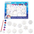 10Ct Paint Your Own Snowflake Ornaments With 6 Paint Pots And Paint Brush