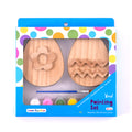 2Ct Easter Eggs Wood Paint Set With 6 Paint Pots And Paint Brush