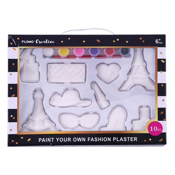 10Ct Paint Your Own Fashion Set With 6 Paint Pots And Paint Brush