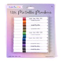 12Ct Metallic Markers With White Barrel