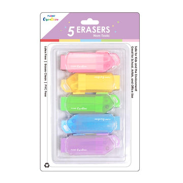 MakerFlo Pencil Erasers, White Eraser, 24 Pack, Rubber Erasers for Drawing Erasers for Kids, Art Erasers for Drawing Back to School Supplies Bulk