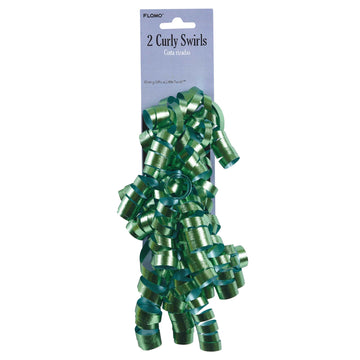 2Pk Holiday Embossed Curlies