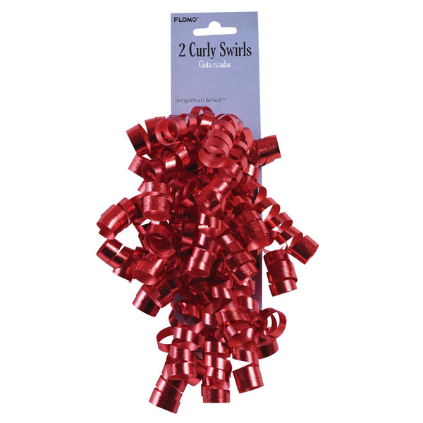 2Pk Holiday Embossed Curlies