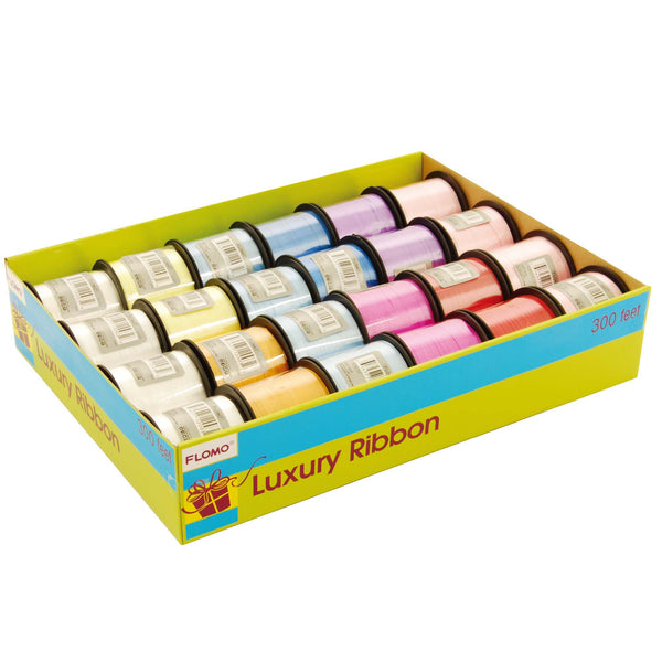 300' Solid Color Assorted Ribbon, 9 Colors