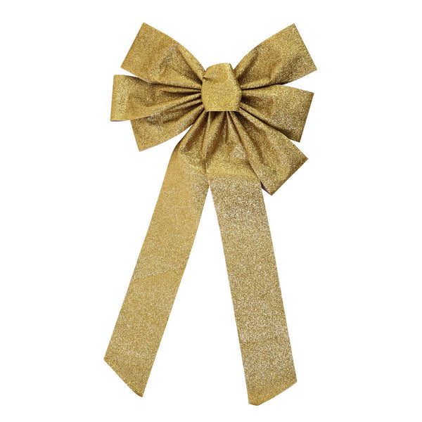 Christmas-10" X 20" Glitter Bow, 2 Colors