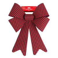 14" X 20" Jumbo Buffalo Plaid Christmas Bow
