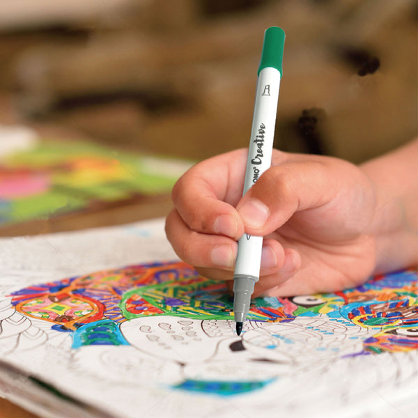 48 Colors Dual Tip Brush Art Marker Pens Coloring Markers Fine
