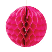 8" Paper Honeycomb Hanging Decoration, 2 Colors