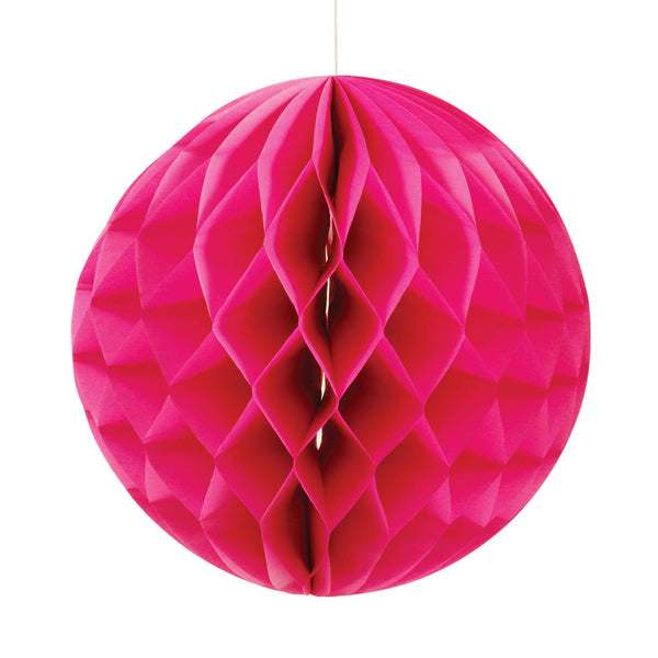 8" Paper Honeycomb Hanging Decoration, 2 Colors